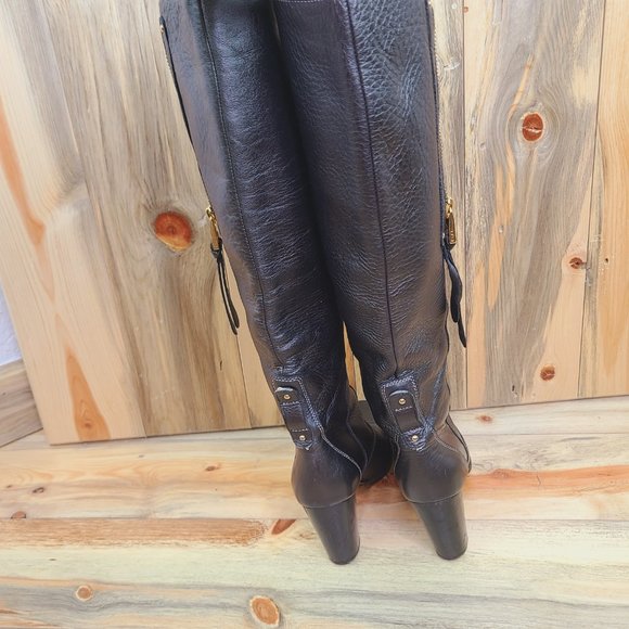 Barbara Bui Pebbled Leather Knee High Boots - Picture 4 of 6